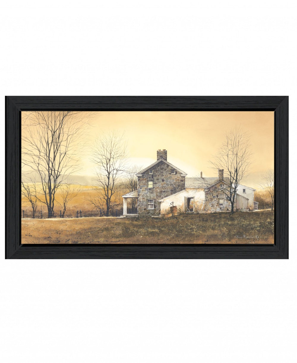 HomeRoots Rising Early 1 Modern Black Framed Print Wall Art - Vivid Colors & Ready-to-Hang Home Decor Piece 415983