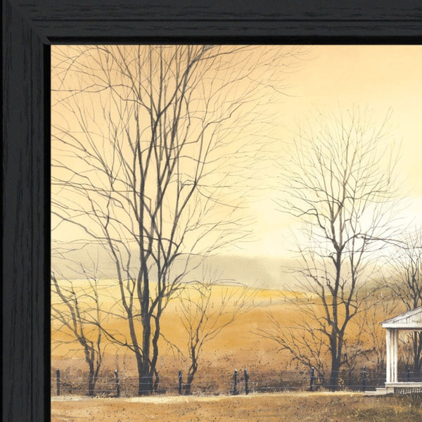 HomeRoots Rising Early 1 Modern Black Framed Print Wall Art - Vivid Colors & Ready-to-Hang Home Decor Piece 415983