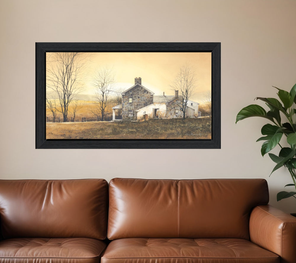 HomeRoots Rising Early 1 Modern Black Framed Print Wall Art - Vivid Colors & Ready-to-Hang Home Decor Piece 415983