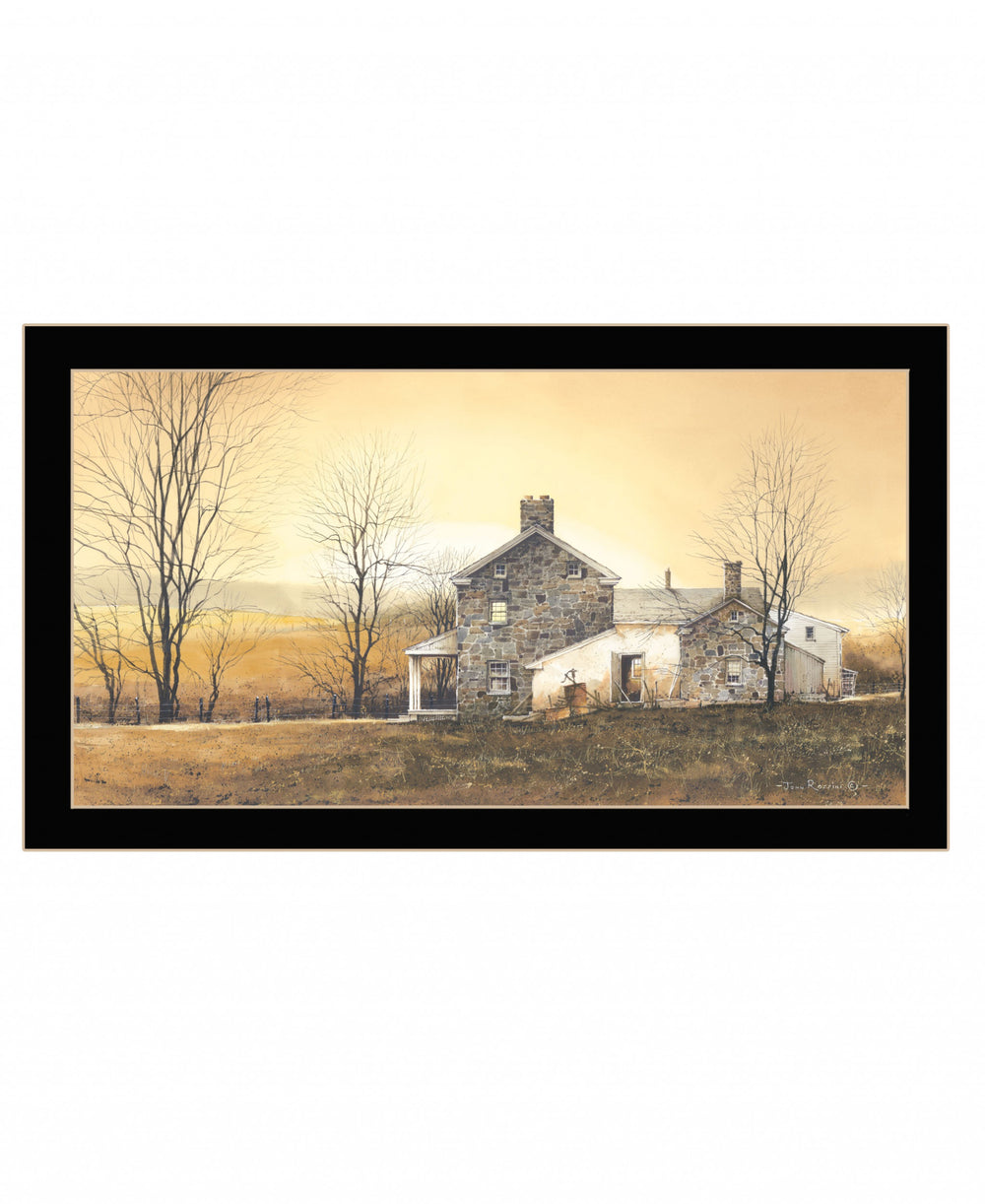 Homeroots Rising Early 2 Black Framed Print Wall Art Black Wood Print On Paper 415984