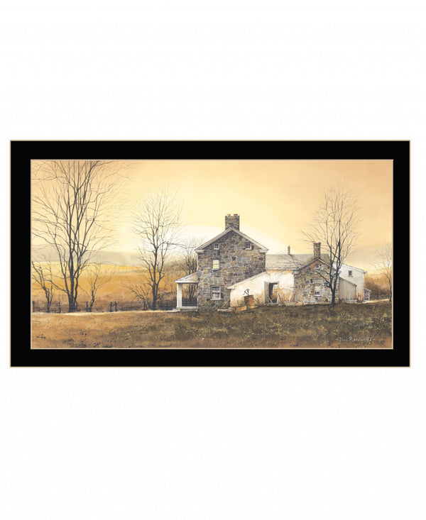 Homeroots Rising Early 2 Black Framed Print Wall Art Black Wood Print On Paper 415984