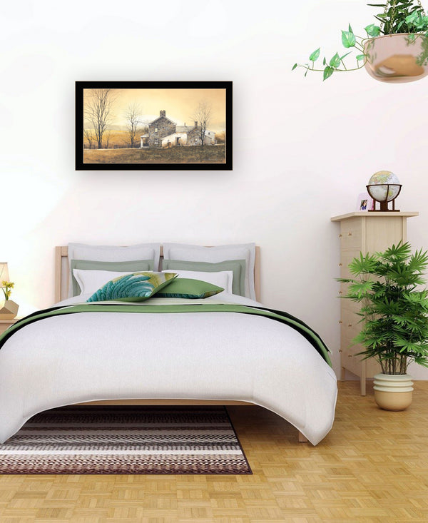 Homeroots Rising Early 2 Black Framed Print Wall Art Black Wood Print On Paper 415984