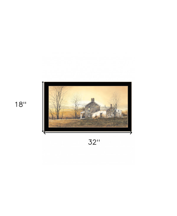 Homeroots Rising Early 2 Black Framed Print Wall Art Black Wood Print On Paper 415984