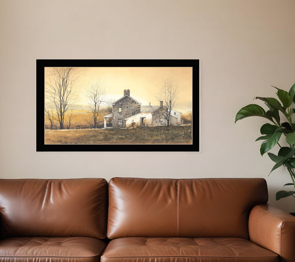 Homeroots Rising Early 2 Black Framed Print Wall Art Black Wood Print On Paper 415984