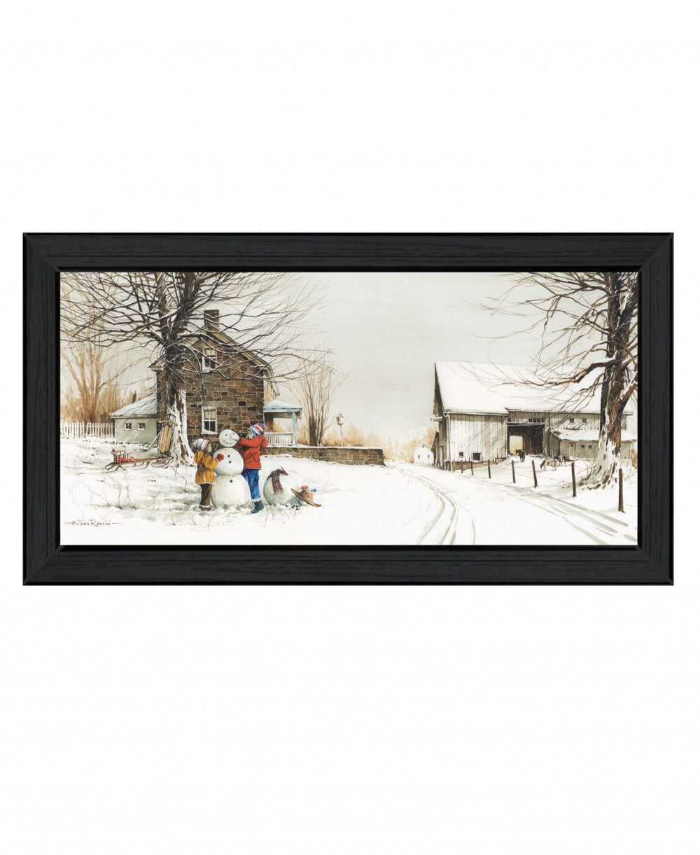 HomeRoots In the Meadow 4 Bold Black Framed Print Wall Art - Contemporary Colorful Decor for Any Room 415989
