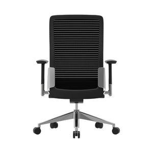 EuroStyle Eon Contract Task Chair Mesh Back Polished Aluminum Executive Office Ergonomic Black 415B