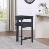 Romeo Black Boucle Fabric Counter Stool 415Black-C Meridian Furniture