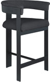 Romeo Black Boucle Fabric Counter Stool 415Black-C Meridian Furniture