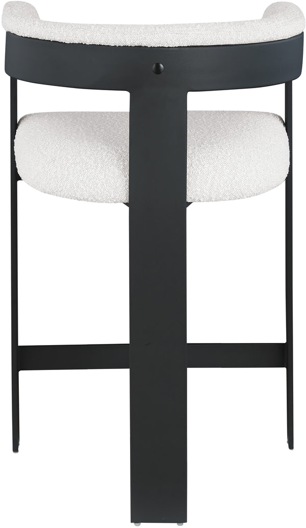 Romeo Cream Boucle Fabric Counter Stool 415Cream-C Meridian Furniture