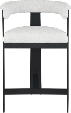 Romeo Cream Boucle Fabric Counter Stool 415Cream-C Meridian Furniture