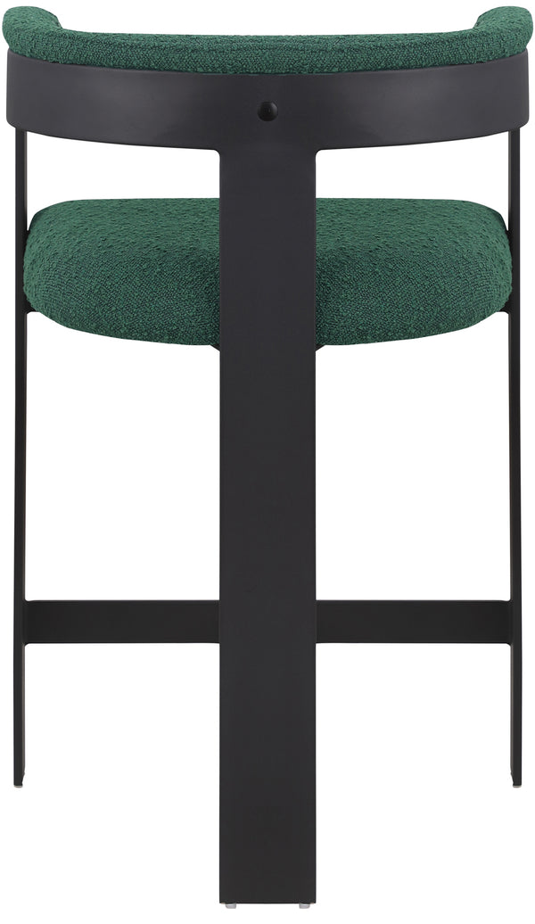 Romeo Green Boucle Fabric Counter Stool 415Green-C Meridian Furniture