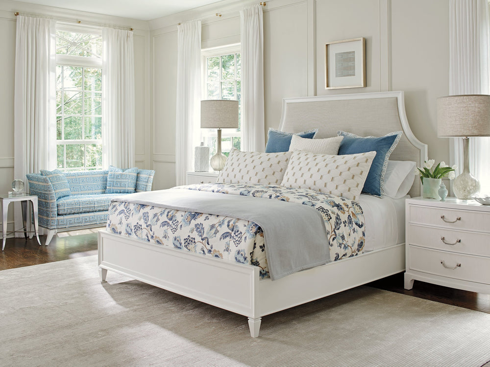 Lexington Inverness Upholstered Bed - Modern Traditional Design With Wooden Frame And Custom Fabric Options Alabaster  415-135c