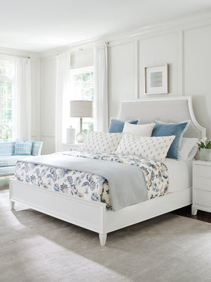 Lexington Inverness Upholstered Bed - Modern Traditional Design With Wooden Frame And Custom Fabric Options Alabaster  415-134c