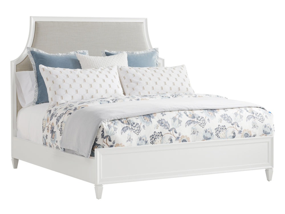 Lexington Inverness Upholstered Bed - Modern Traditional Design With Wooden Frame And Custom Fabric Options Alabaster  415-135c