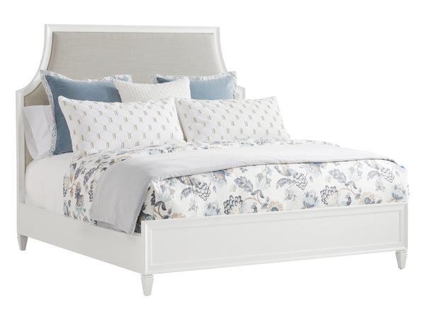 Lexington Inverness Upholstered Bed - Modern Traditional Design With Wooden Frame And Custom Fabric Options Alabaster  415-135c