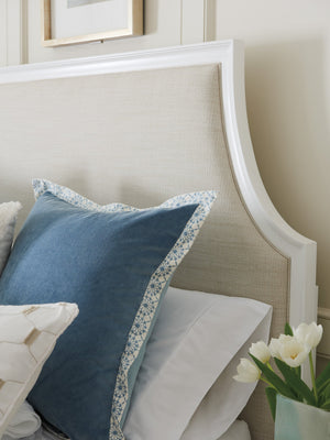 Lexington Inverness Upholstered Headboard: Modern Transitional Design With Crisp White Finish For Luxurious Comfort Alabaster  415-134hb