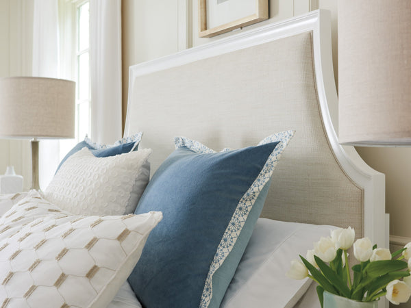 Lexington Inverness Upholstered Headboard: Modern Transitional Design With Crisp White Finish For Luxurious Comfort Alabaster  415-134hb