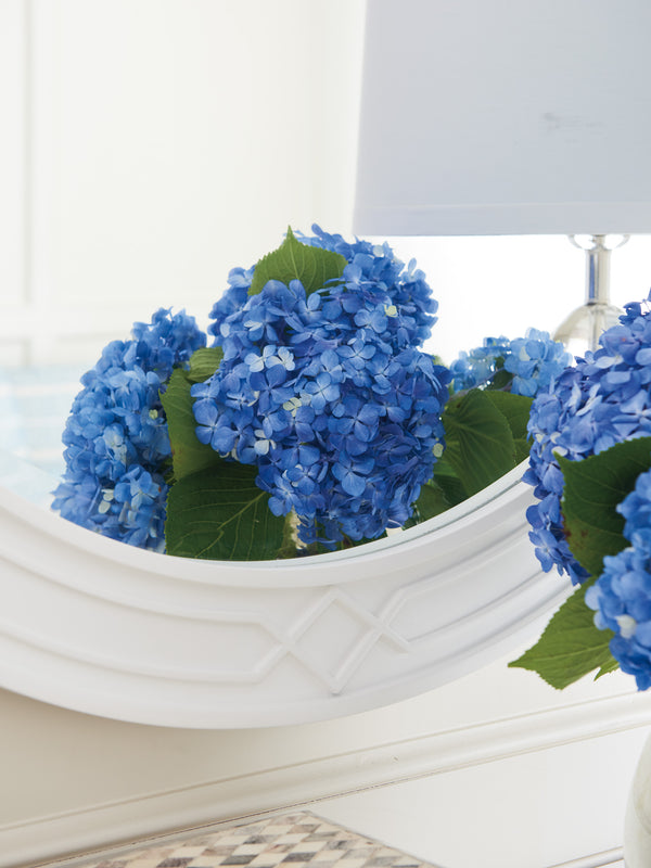 Lexington Carreno Round Mirror - Modern Traditional Design With Geometric Fretwork And Beveled Edge For Luxury Living Alabaster  415-201