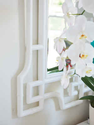 Lexington Hyde Rectangular Mirror - Modern Pan-asian Design With Beveled Edges For Stylish Luxury Living Alabaster  415-205