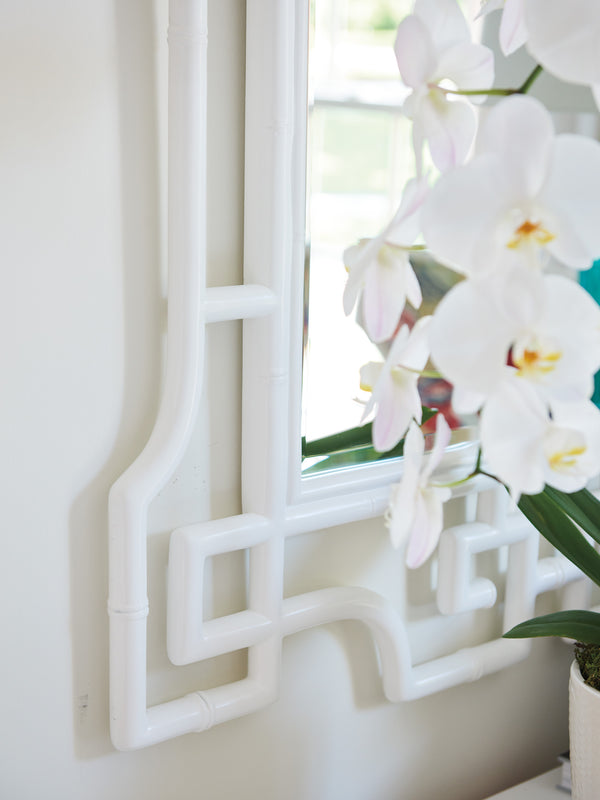 Lexington Hyde Rectangular Mirror - Modern Pan-asian Design With Beveled Edges For Stylish Luxury Living Alabaster  415-205