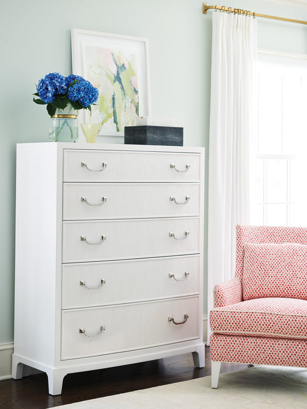 Lexington Danielle Drawer Chest – Modern Traditional Design With Bowfront Style And Soft-close Drawers For Luxury Alabaster  415-307