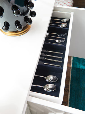 Lexington Oak Creek Buffet - Modern Traditional Design With Geometric Fretwork, Storage Drawers & Adjustable Shelves Alabaster  415-852