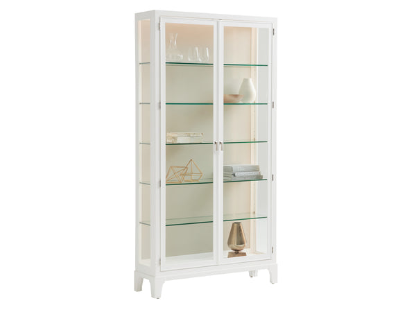 Lexington Lakeshore Curio - Modern Traditional Design With Led Lighting, Glass Doors, And Adjustable Shelves Alabaster  415-864-tp
