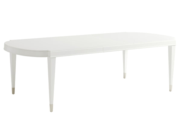 Lexington Vernon Hills Modern Rectangular Dining Table With Elegant Tapered Legs And Polished Nickel Ferrules Alabaster  415-877