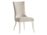 Lexington Geneva Upholstered Dining Chair – Modern Traditional Design With Elegant Pleating And Polished Nickel Buckle Alabaster  415-882-40