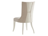 Lexington Geneva Upholstered Dining Chair – Modern Traditional Design With Elegant Pleating And Polished Nickel Buckle Alabaster  415-882-40