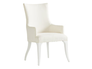 Lexington Geneva Upholstered Dining Chair - Modern Elegance With Crisp White Finish And Decorative Metal Accent Alabaster  415-883-01