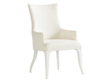 Lexington Geneva Upholstered Dining Chair - Modern Elegance With Crisp White Finish And Decorative Metal Accent Alabaster  415-883-01