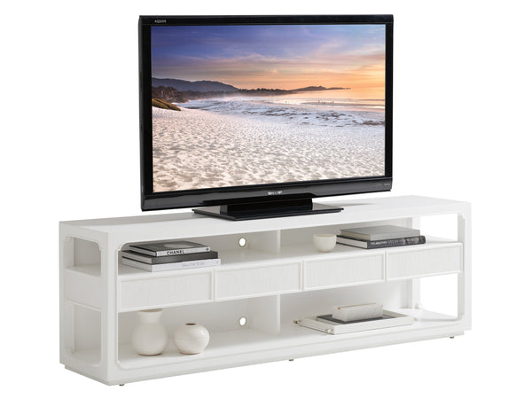 Lexington Brookfield Media Console: Modern Traditional Design With Ample Storage And Stylish Open Compartments Alabaster  415-908
