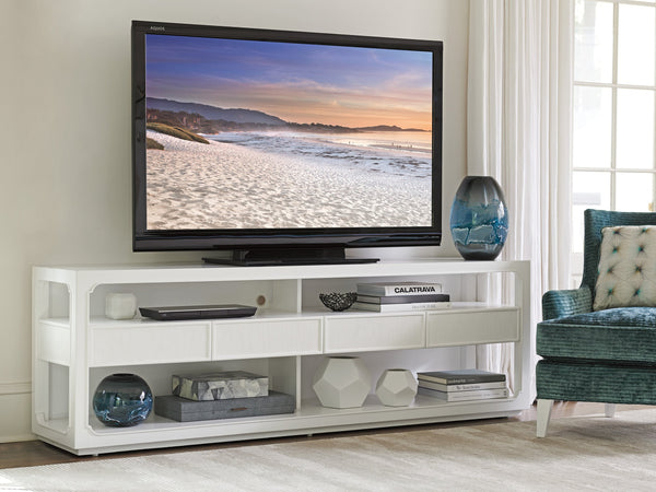 Lexington Brookfield Media Console: Modern Traditional Design With Ample Storage And Stylish Open Compartments Alabaster  415-908