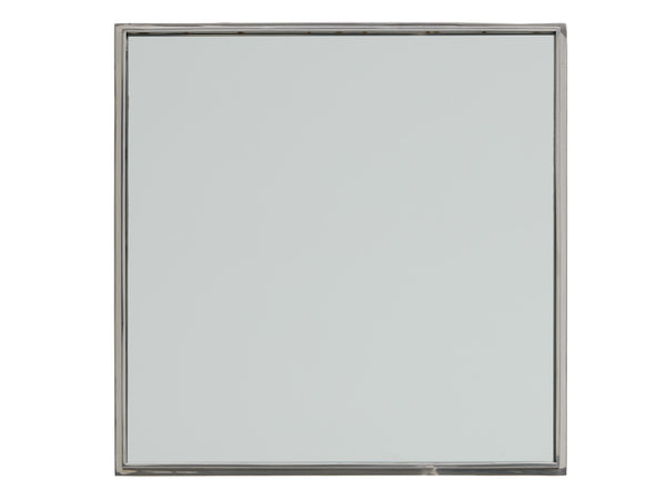 Lexington Hoffman Modern Accent Table With Polished Stainless Steel Base And Mirrored Top For Stylish Interiors Alabaster  415-952