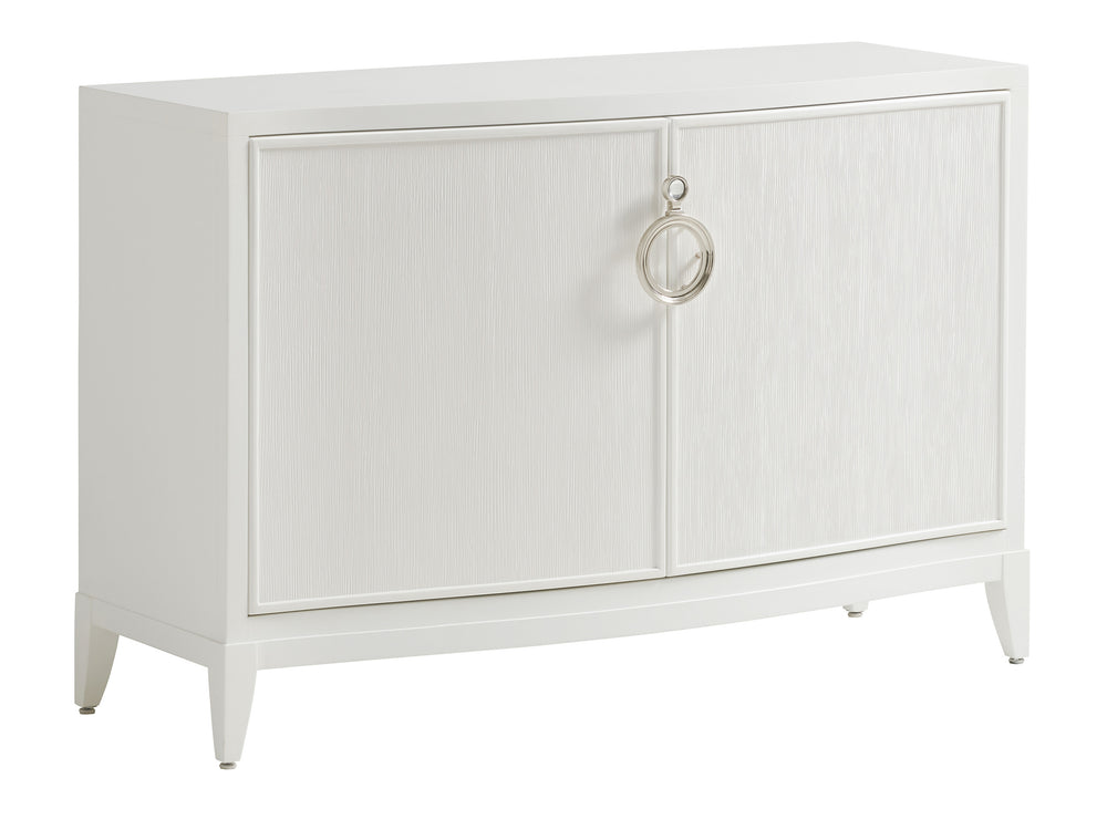 Lexington Bedford Park Hall Chest: Modern Elegance With Bowfront Design, Textured Doors, And Ample Storage Solutions Alabaster  415-973