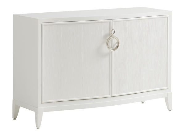 Lexington Bedford Park Hall Chest: Modern Elegance With Bowfront Design, Textured Doors, And Ample Storage Solutions Alabaster  415-973