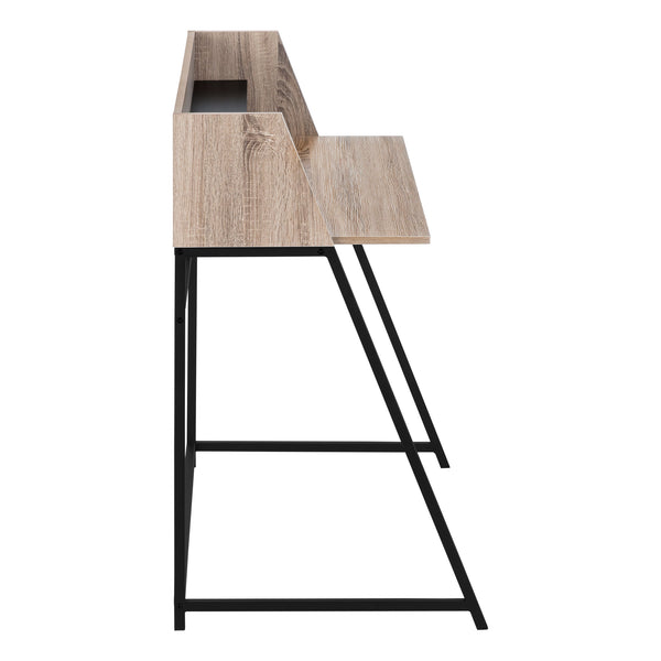 English Elm Computer Desk - Modern Home Office Workstation With Hutch, Ample Storage & Sturdy Metal Frame B2710P219832