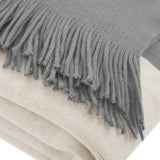 INK+IVY Stockholm Mid-Century Color Block Faux Cashmere Throw II50-1031 Grey