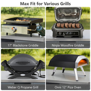 English Elm K&k Outdoor Rolling Kitchen Island Fir Wood Stainless Steel Top with Foldable Prep Station Grey+Blue N707P370276G