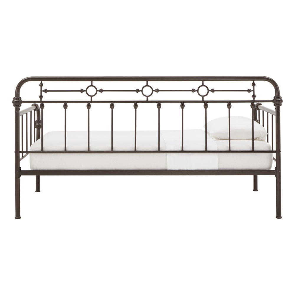 Homelegance Reeve Iron Spindle Daybed with Antique Bronze Finish for Elegant Guest Rooms 79.3W x 43.1D x 43.3"H 416-DK(N1)