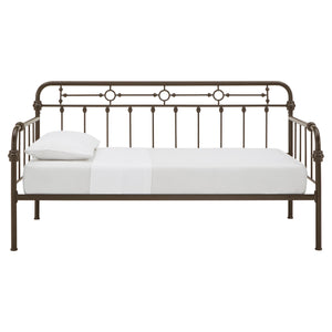 Reeve Iron Spindle Daybed with Antique Bronze Finish for Elegant Guest Rooms