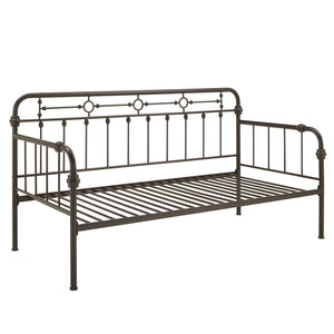 Reeve Iron Spindle Daybed with Antique Bronze Finish for Elegant Guest Rooms