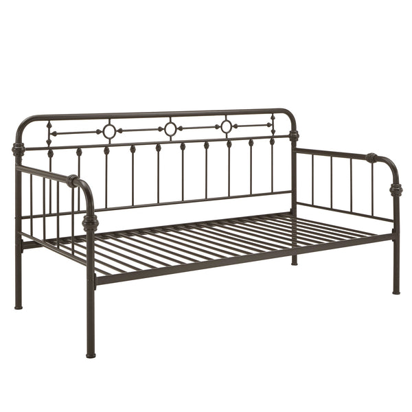 Reeve Iron Spindle Daybed with Antique Bronze Finish for Elegant Guest Rooms