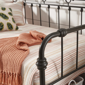 Reeve Iron Spindle Daybed with Antique Bronze Finish for Elegant Guest Rooms