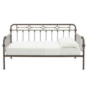 Reeve Iron Spindle Daybed with Antique Bronze Finish for Elegant Guest Rooms