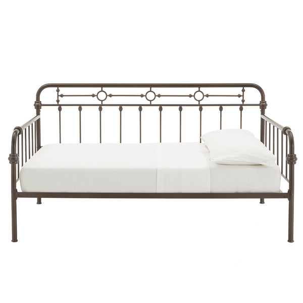 Reeve Iron Spindle Daybed with Antique Bronze Finish for Elegant Guest Rooms