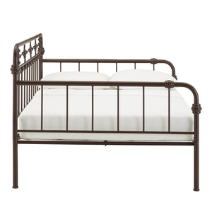 Reeve Iron Spindle Daybed with Antique Bronze Finish for Elegant Guest Rooms