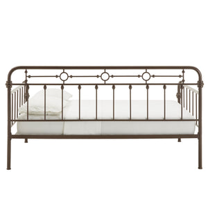 Reeve Iron Spindle Daybed with Antique Bronze Finish for Elegant Guest Rooms