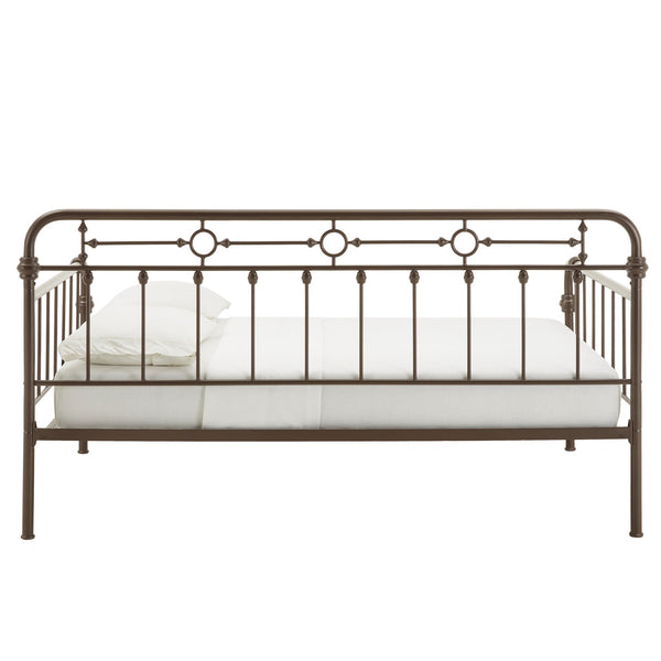 Reeve Iron Spindle Daybed with Antique Bronze Finish for Elegant Guest Rooms